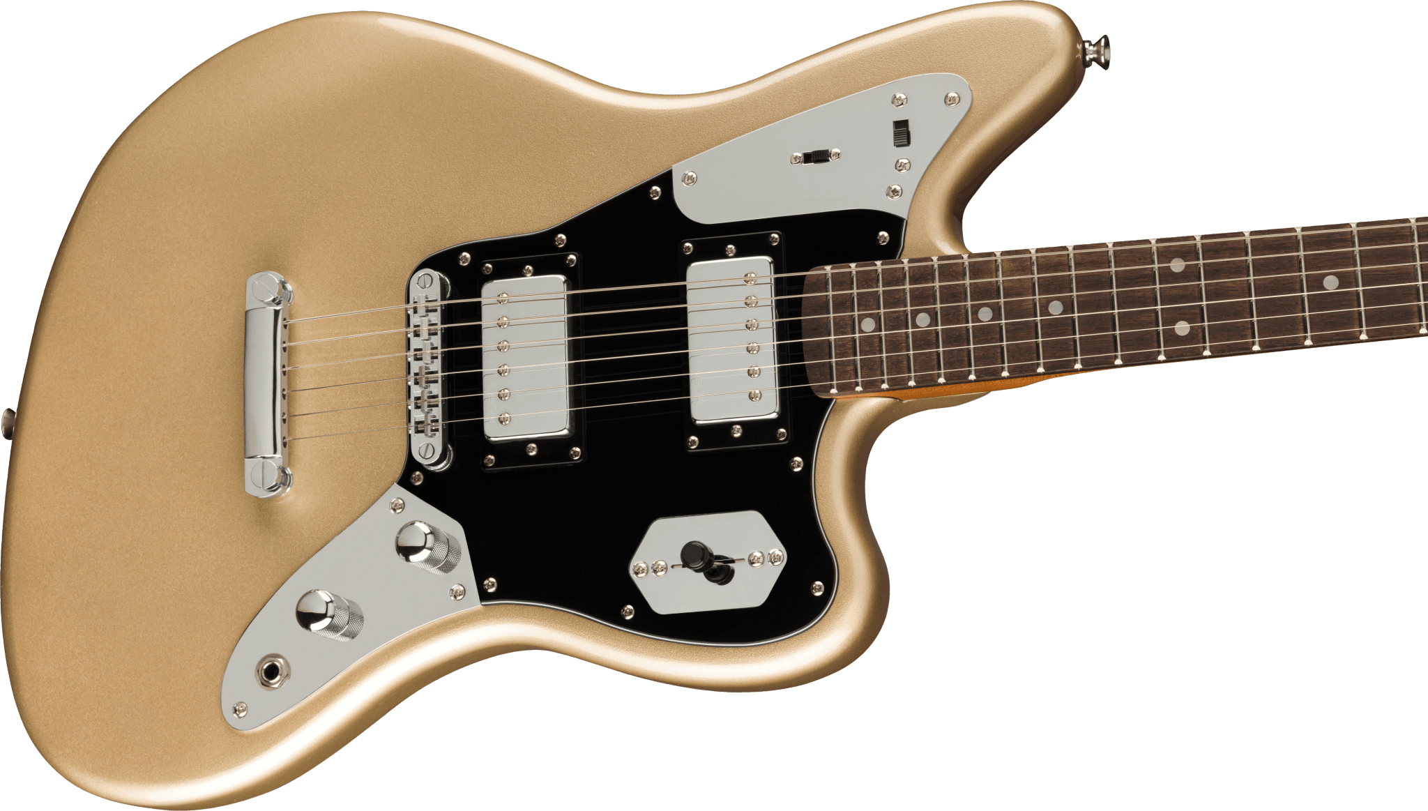 Squier Contemporary Jaguar® HH ST, Laurel Fingerboard, Black Pickguard, Shoreline Gold by FMIC