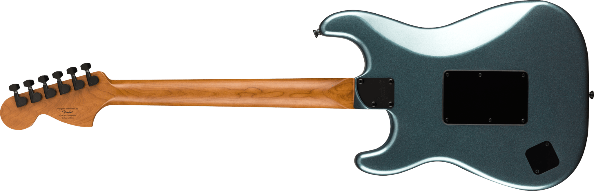 Squier Contemporary Stratocaster® HH FR, Roasted Maple Fingerboard, Black Pickguard, Gunmetal Metallic by FMIC