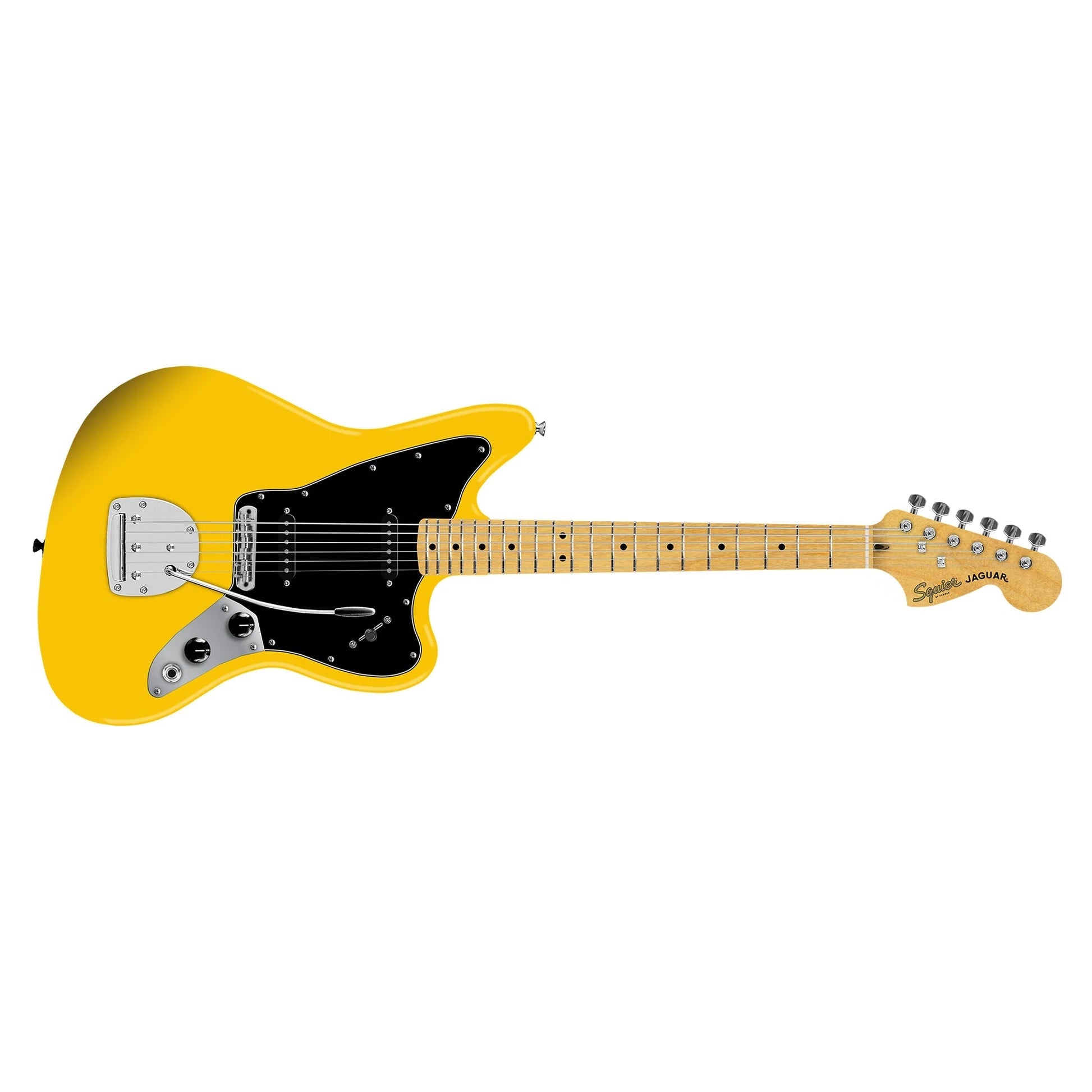 Squier Limited Edition Affinity FSR Jaguar Electric Guitar, Graffiti Yellow by FMIC