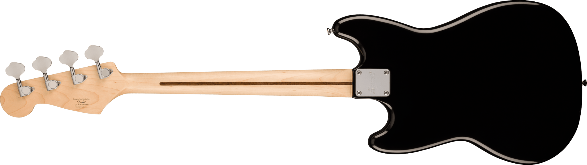 Squier Sonic Bronco Bass, Laurel Fingerboard, White Pickguard, Black by FMIC