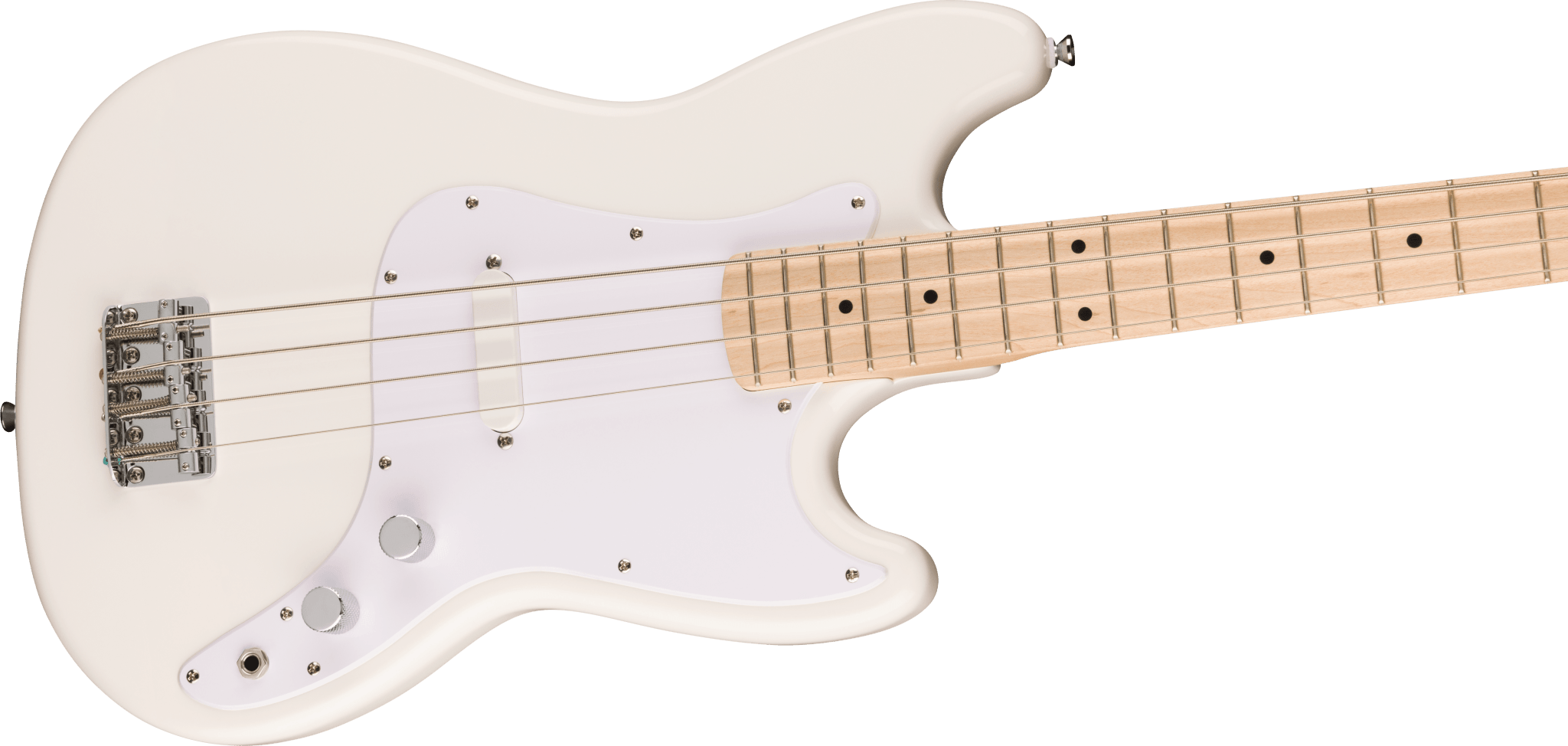 Squier Sonic® Bronco™ Bass, Maple Fingerboard, White Pickguard, Arctic White by FMIC