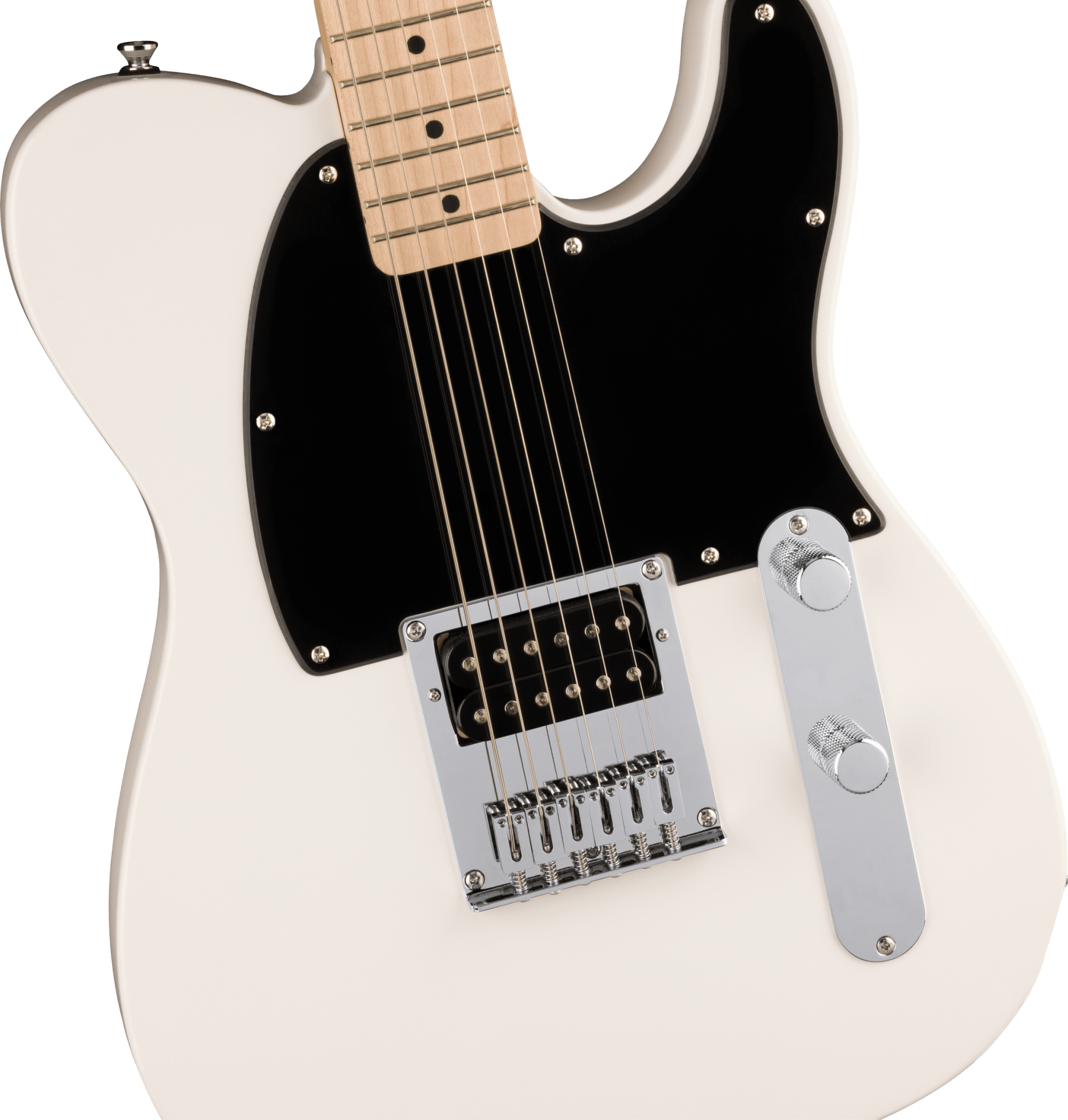 Squier Sonic™ Esquire® H, Maple Fingerboard, Black Pickguard, Arctic White by FMIC