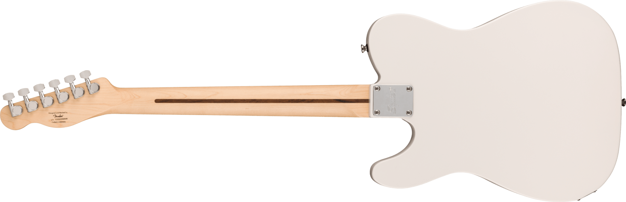Squier Sonic™ Esquire® H, Maple Fingerboard, Black Pickguard, Arctic White by FMIC