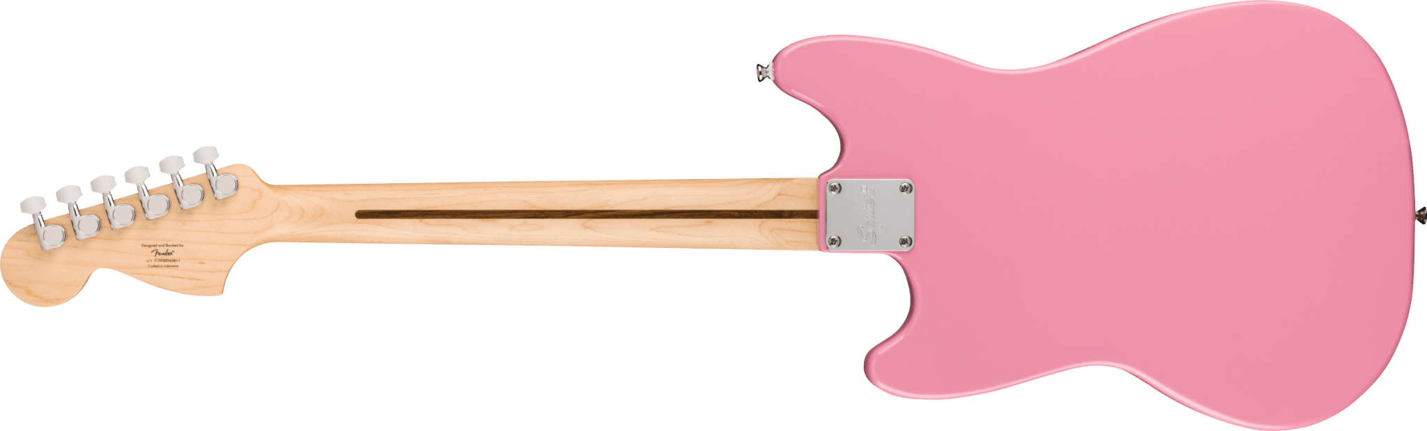 Squier Sonic™ Mustang® HH, Laurel Fingerboard, White Pickguard, Flash Pink by FMIC