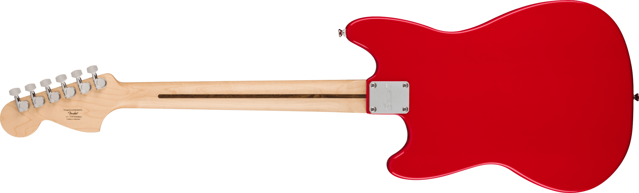 Squier Sonic™ Mustang®, Maple Fingerboard, White Pickguard, Torino Red by FMIC