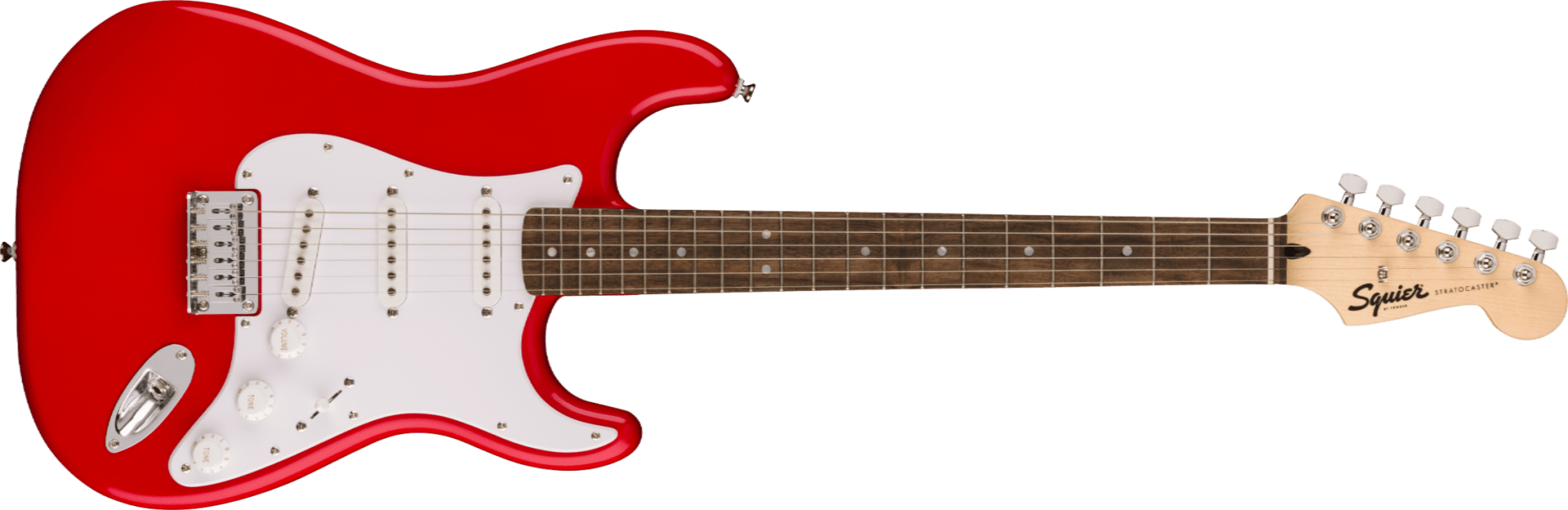 Squier Sonic™ Stratocaster® HT, Laurel Fingerboard, White Pickguard, Torino Red by FMIC