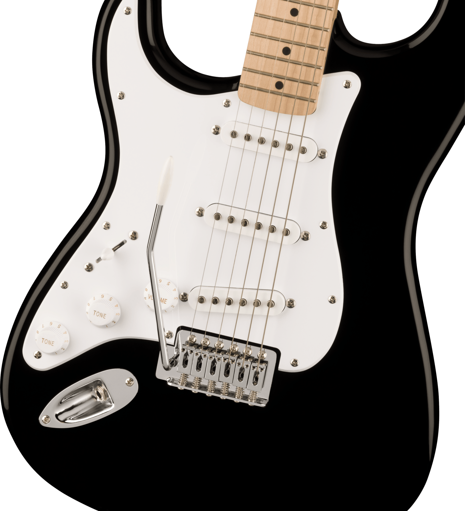 Squier Sonic™ Stratocaster® Left - Handed, Maple Fingerboard, White Pickguard, Black by FMIC