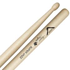 Vater Percussion Wood Tip Sugar Maple Super Jazz Drum Sticks, Pair by Erikson Music