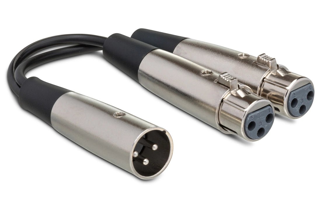 Y Cable, Dual XLR3F to XLR3M - 6 inches by Yorkville