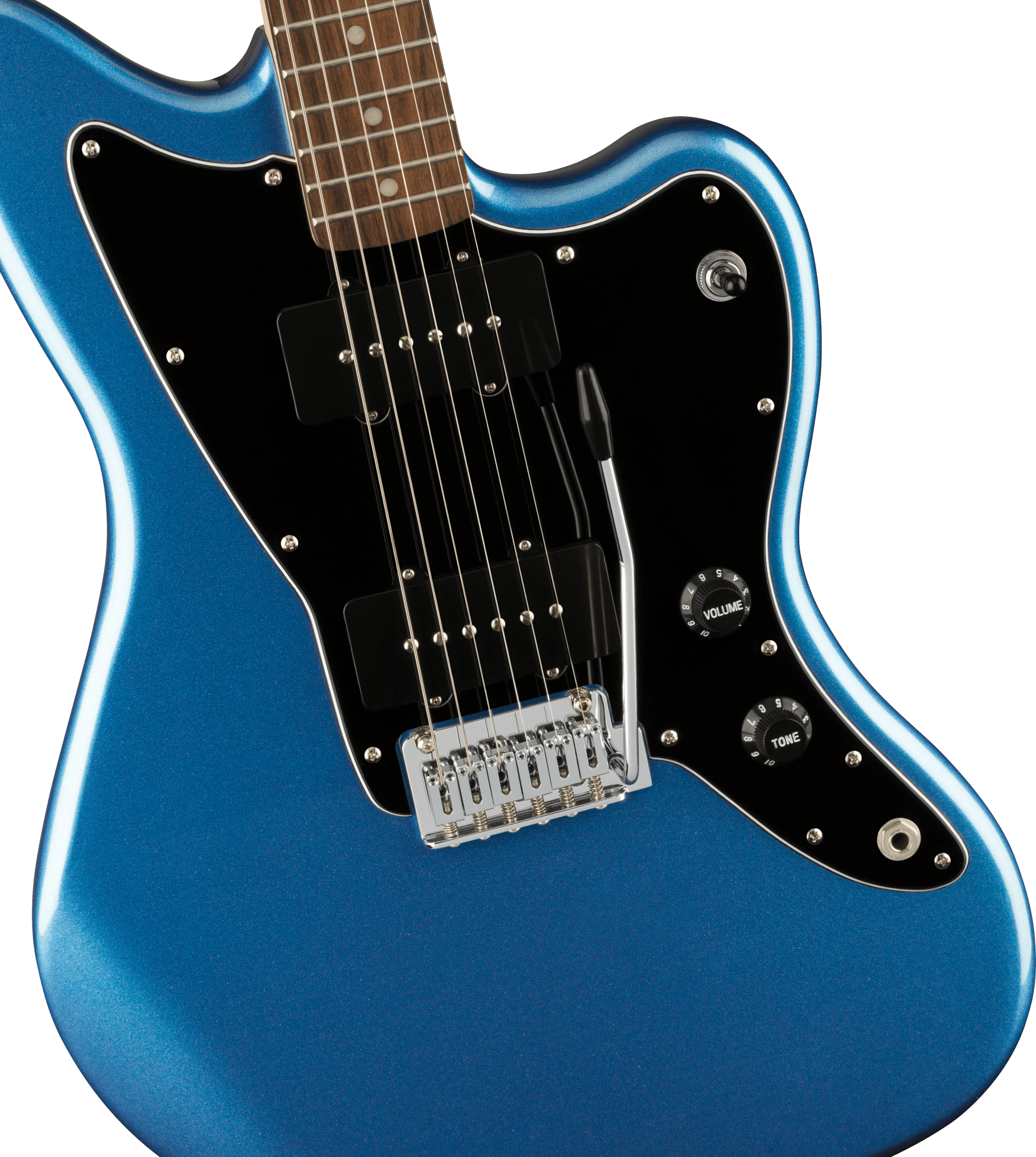 Squier Affinity Series™ Jazzmaster®, Laurel Fingerboard, Black Pickguard, Lake Placid Blue