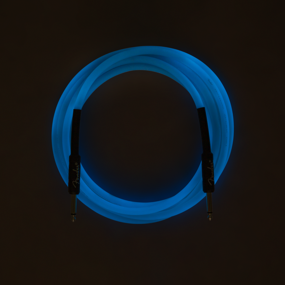 Fender Professional Glow in the Dark Cable, Blue, 18.6'