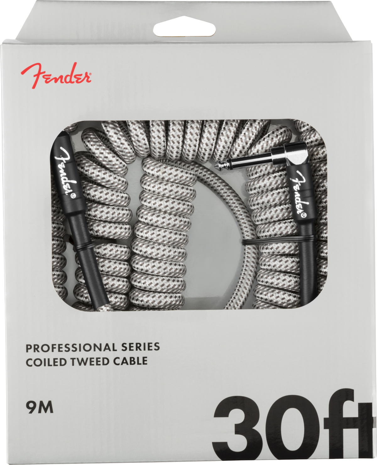 Fender Professional Coil Cable, 30', White Tweed