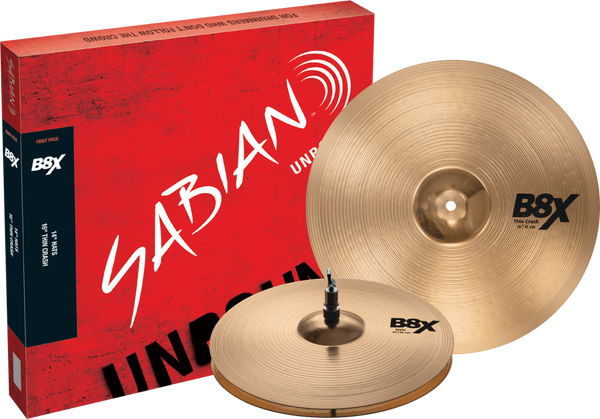 Sabian B8X First Pack 14" Hi Hats/16" Crash, 2-Pack