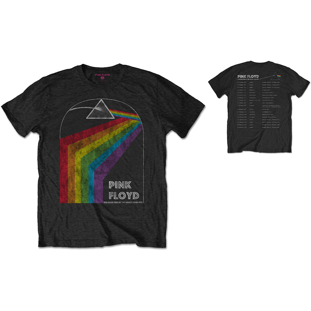 PINK FLOYD UNISEX TEE: DARK SIDE OF THE MOON 1972 TOUR (BACK PRINT)