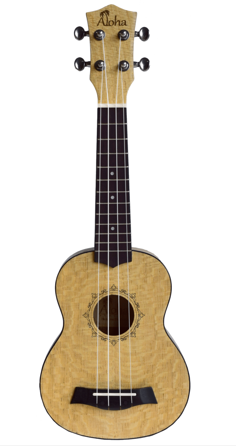 Aloha Natural Sapele Soprano Ukulele by Kana Music