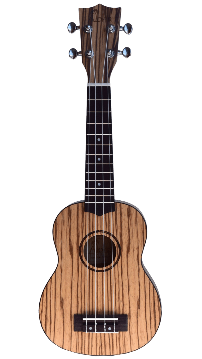 Aloha Zebrawood Soprano Ukulele by Kana Music