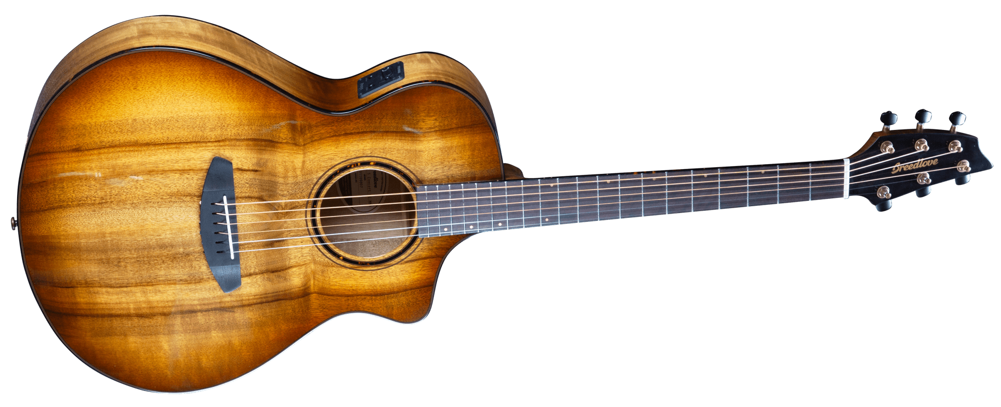 Breedlove Pursuit Exotic S Concert Amber CE Acoustic - Electric Guitar, Myrtlewood - Myrtlewood by Two Old Hippies