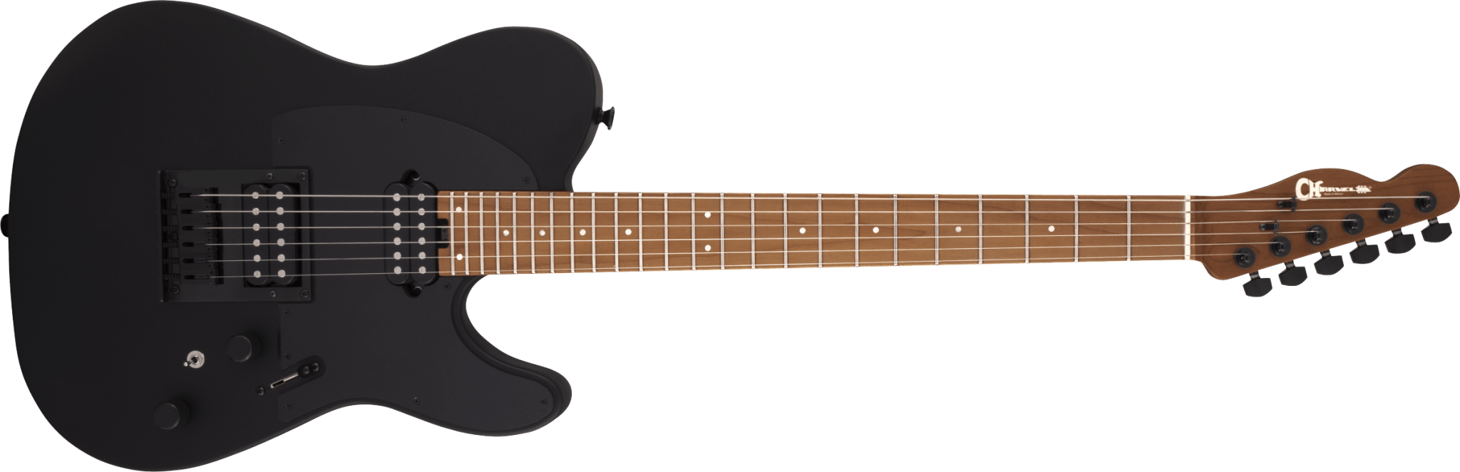 Charvel Pro - Mod So - Cal Style 2 24 HH HT CM, Caramelized Maple Fingerboard, Satin Black by FMIC