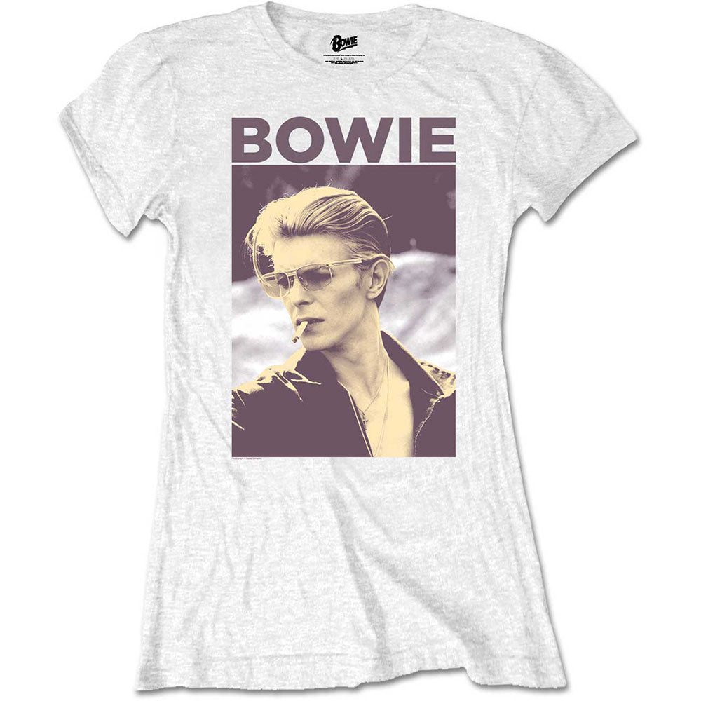 DAVID BOWIE LADIES TEE: SMOKING by Rock Off Trade