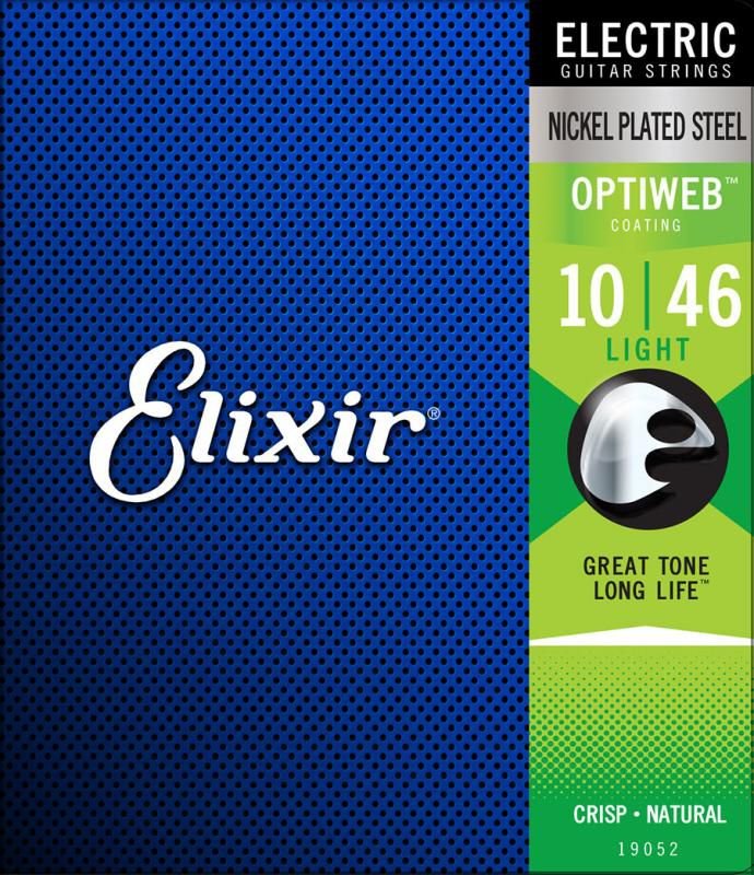 ELIXIR Electric Nickel Plated Steel w/ Optiweb Coating by Coast Music