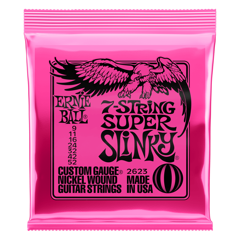 Ernie Ball Slinky Electric Guitar Strings 7 String by Yorkville