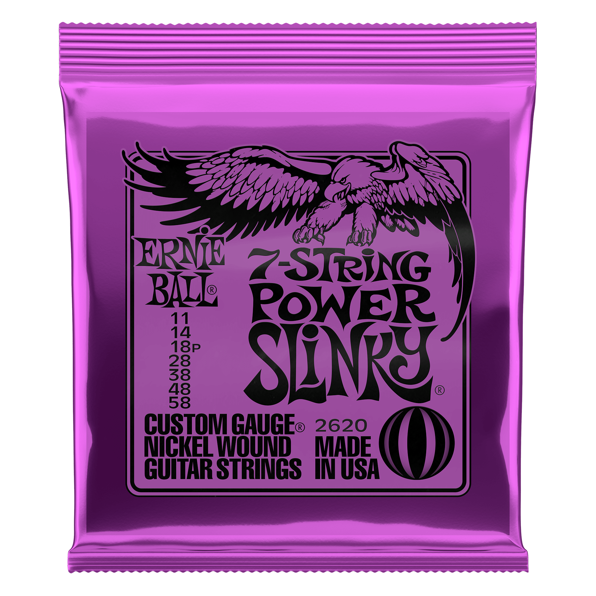 Ernie Ball Slinky Electric Guitar Strings 7 String by Yorkville