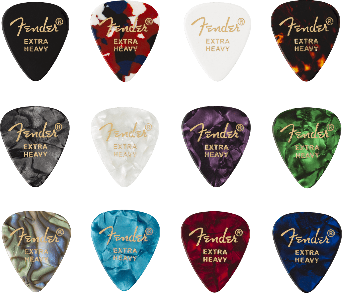 FENDER 351 CELLULOID MEDLEY, (12) PICKS by FMIC