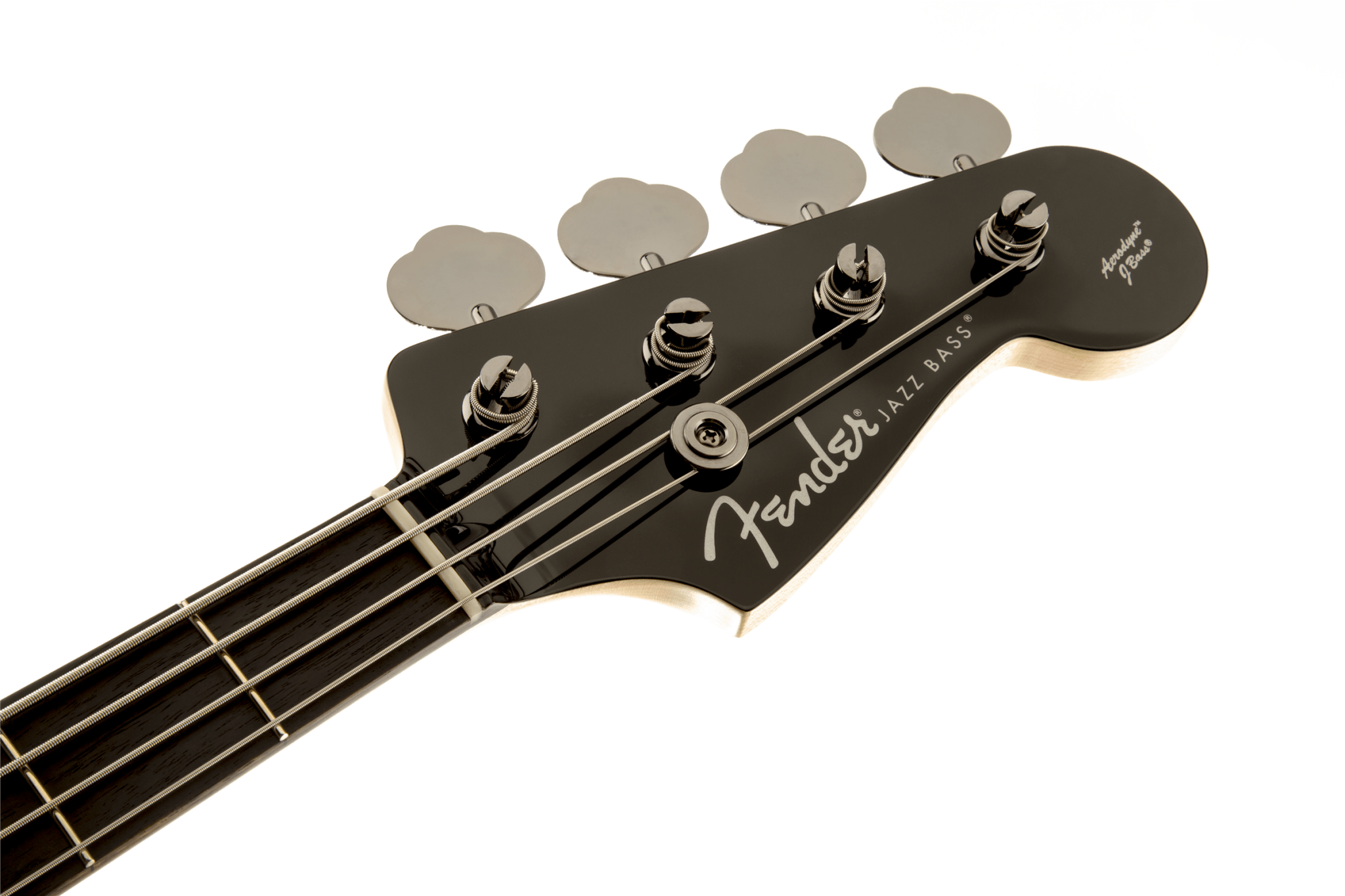 Fender Aerodyne® Jazz Bass®, Rosewood Stained Fingerboard, Black, No Pickguard by FMIC