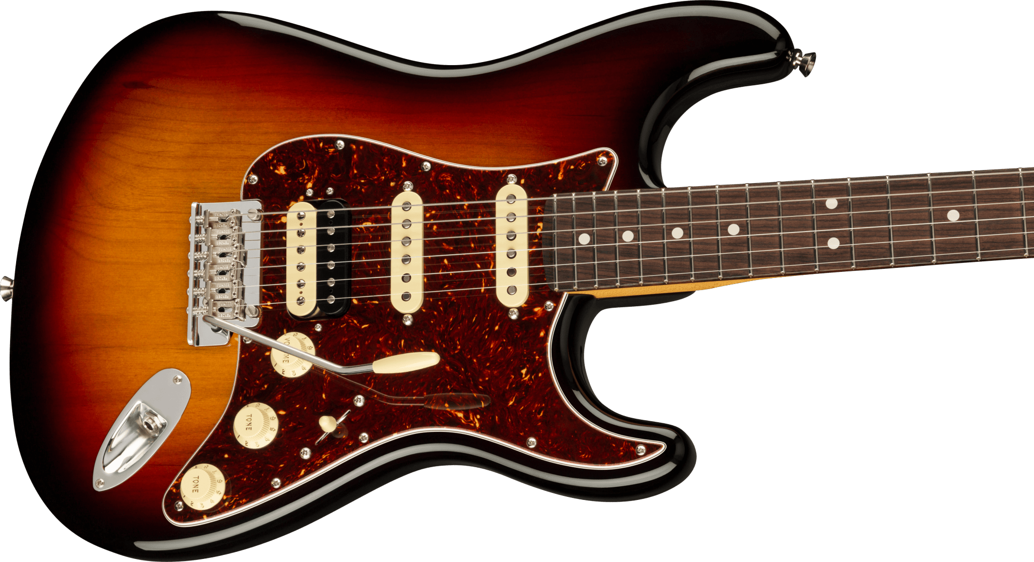 Fender American Professional II Stratocaster® HSS, Rosewood Fingerboard, 3 - Color Sunburst by FMIC