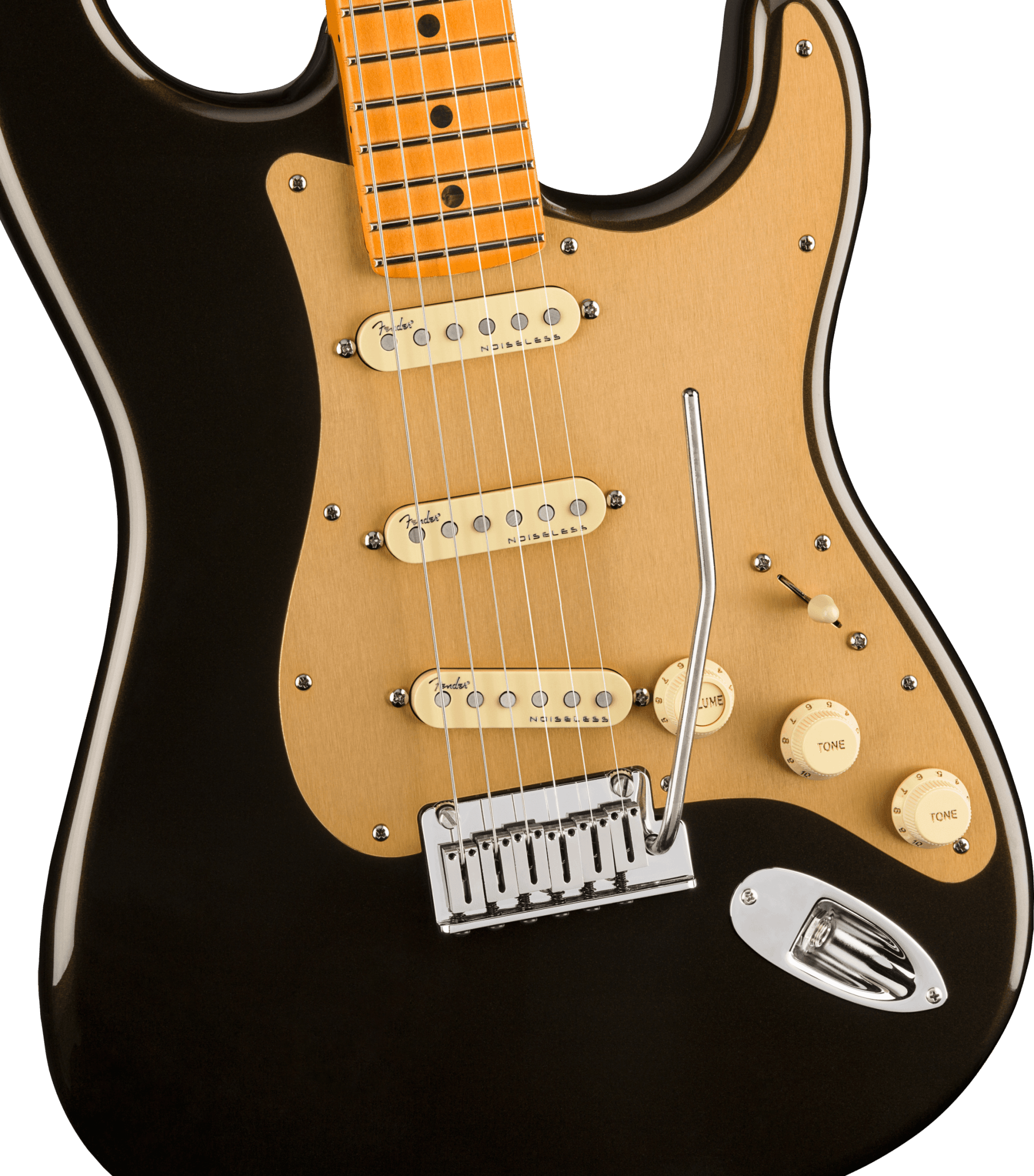 Fender American Ultra Stratocaster®, Maple Fingerboard, Texas Tea by FMIC