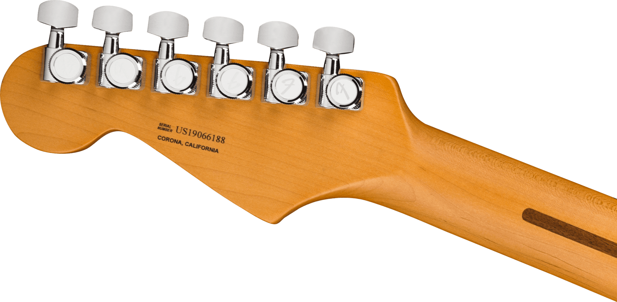 Fender American Ultra Stratocaster®, Maple Fingerboard, Texas Tea by FMIC