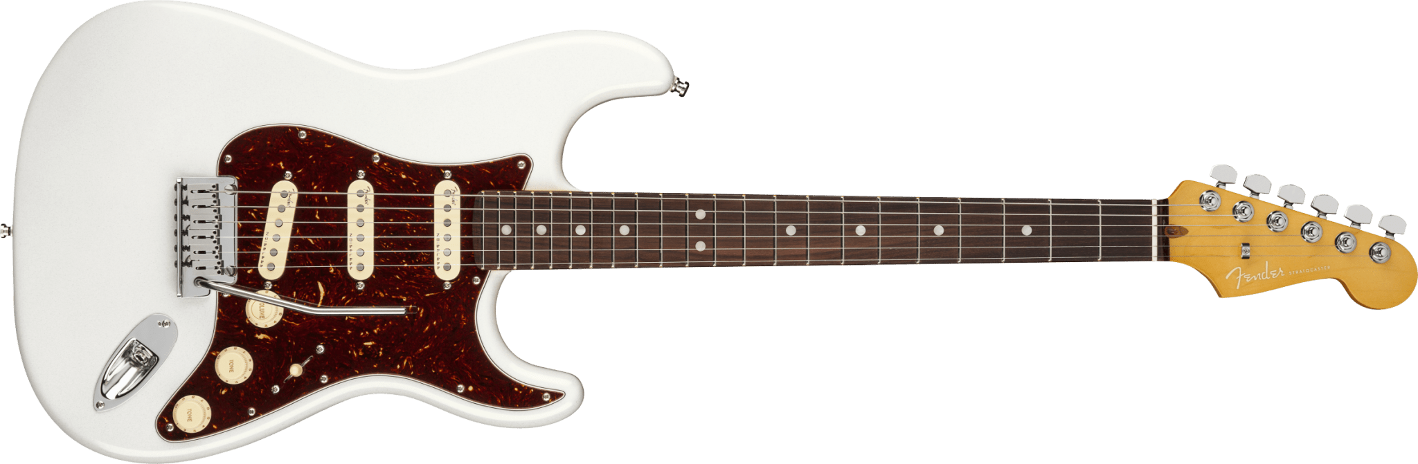 Fender American Ultra Stratocaster®, Rosewood Fingerboard, Arctic Pearl by FMIC