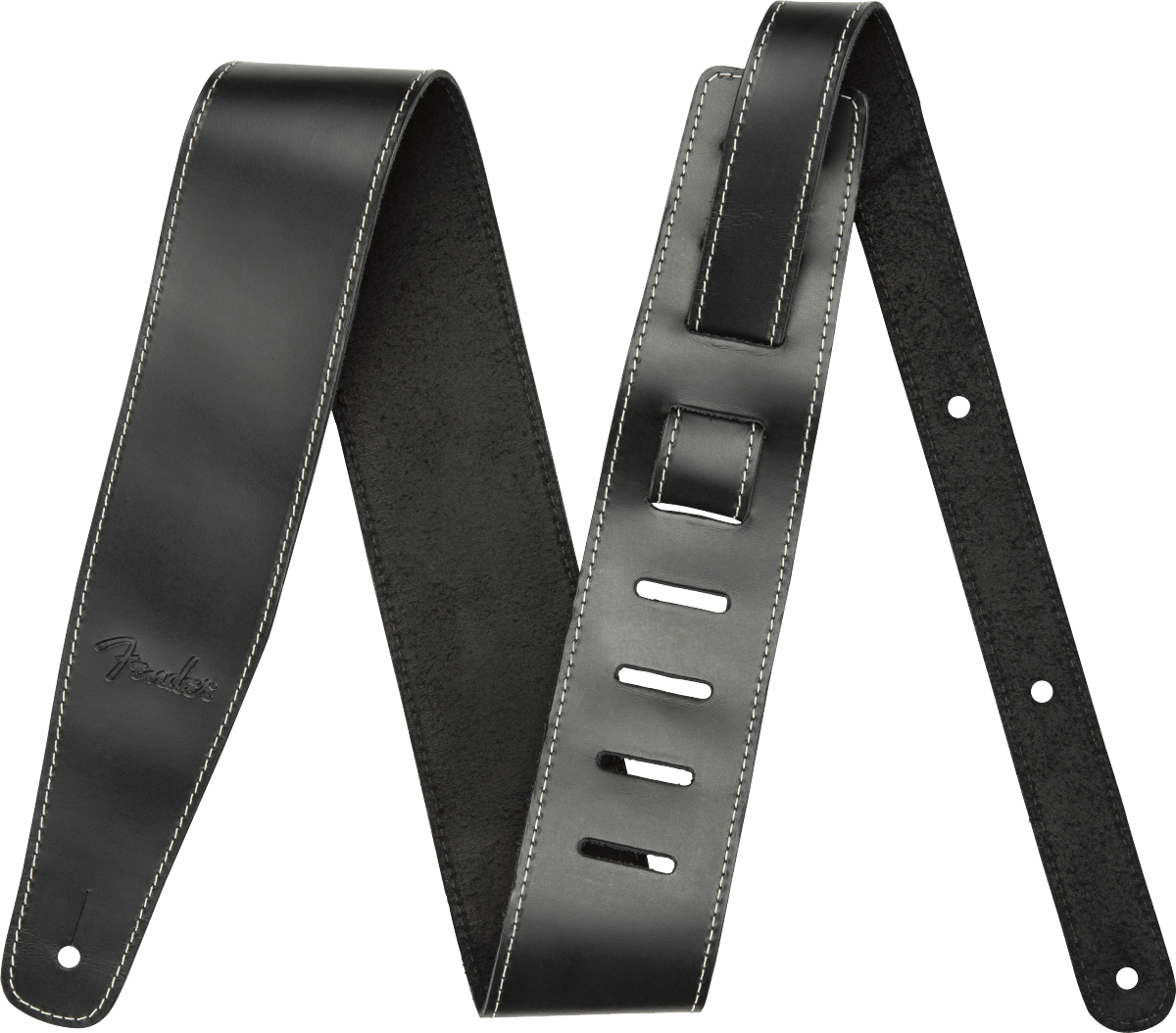 Fender® Broken - In Leather Strap, Black 2.5" by FMIC