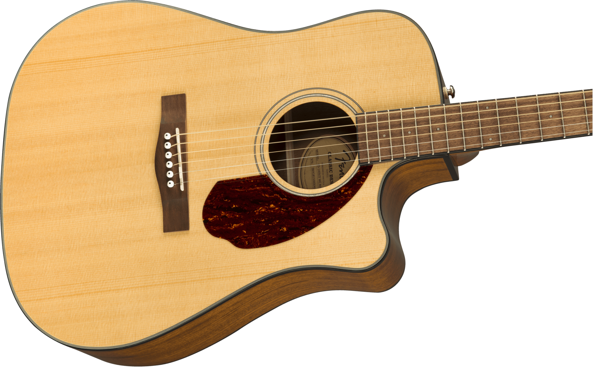 Fender CD - 140SCE Dreadnought, Walnut Fingerboard, Natural w/Case by FMIC