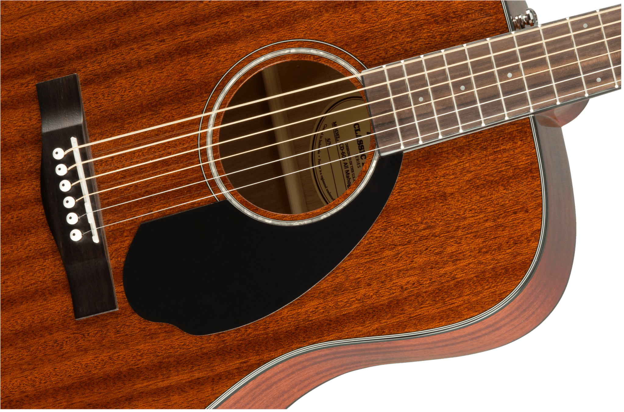 Fender CD - 60S Dreadnought, Walnut Fingerboard, All - Mahogany by FMIC