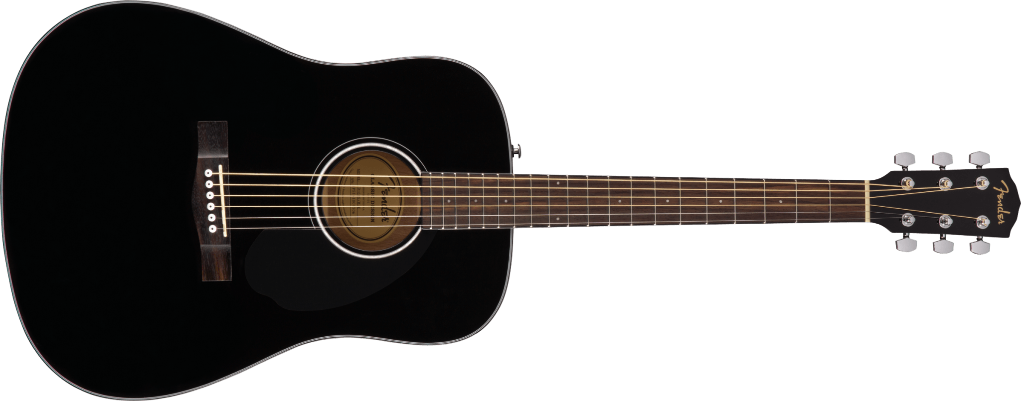 Fender CD - 60S Dreadnought, Walnut Fingerboard, Black by FMIC