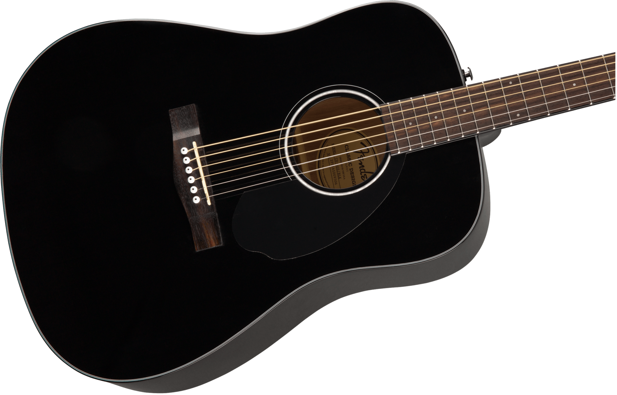 Fender CD - 60S Dreadnought, Walnut Fingerboard, Black by FMIC