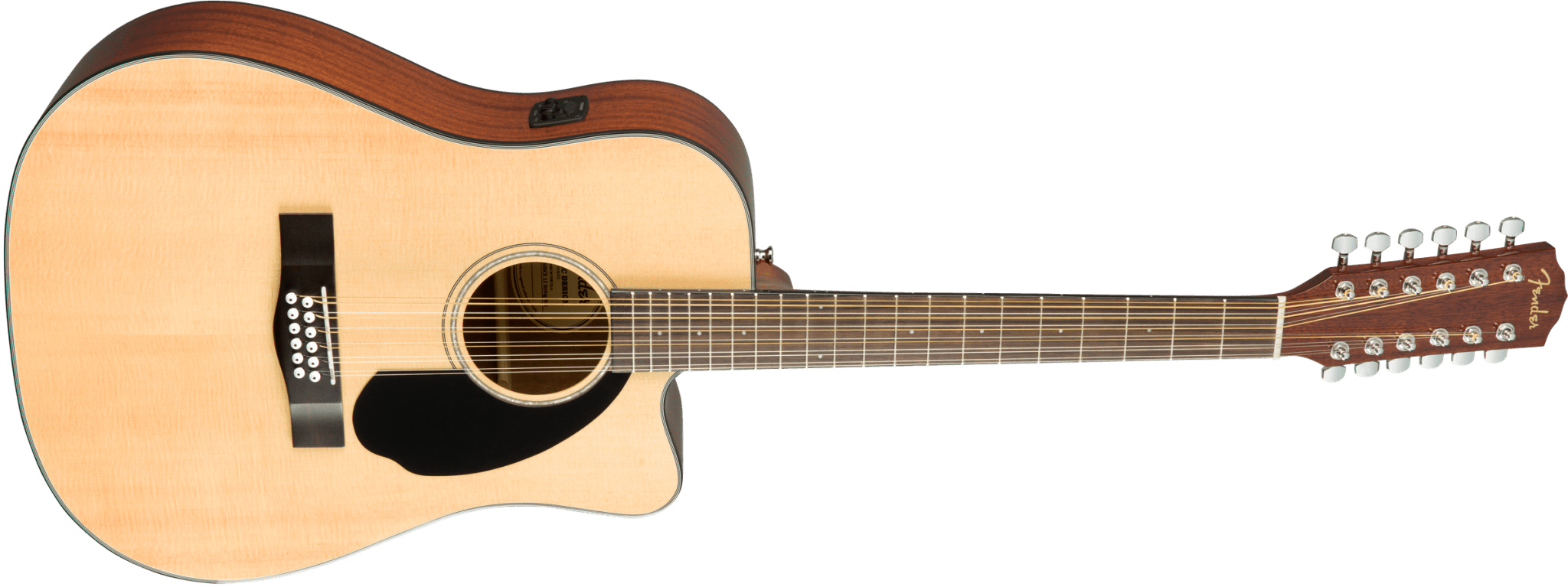 Fender CD - 60SCE Dreadnought 12 - string, Walnut Fingerboard, Natural by FMIC