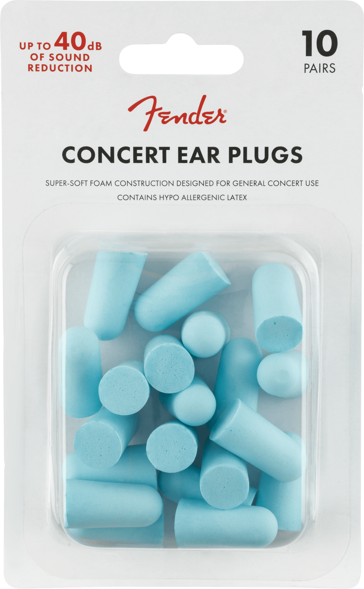 Fender Concert Ear Plugs (10 Pair), Daphne Blue by FMIC