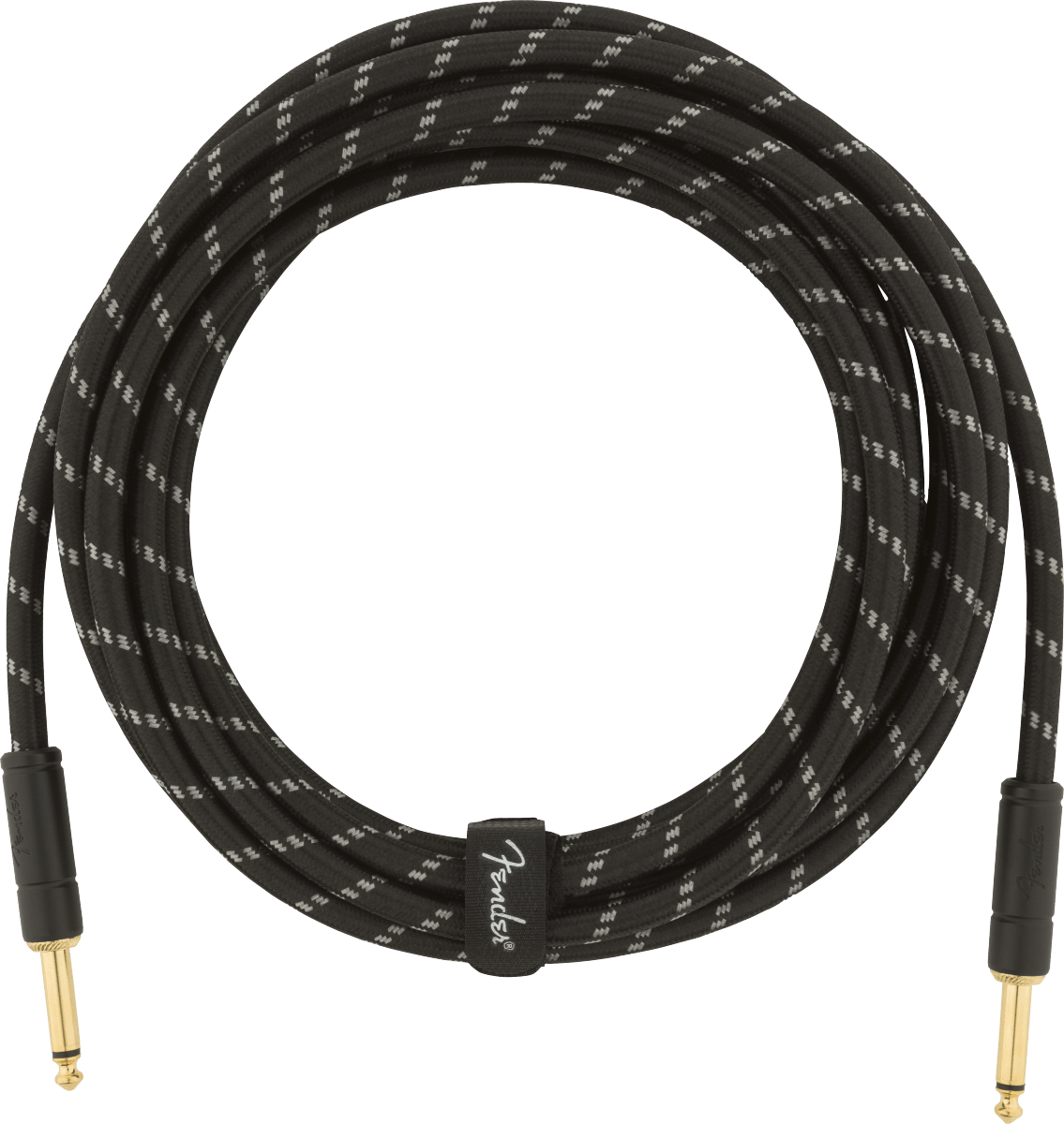 Fender Deluxe Series Instrument Cable, Straight/Straight, 15', Black Tweed by FMIC