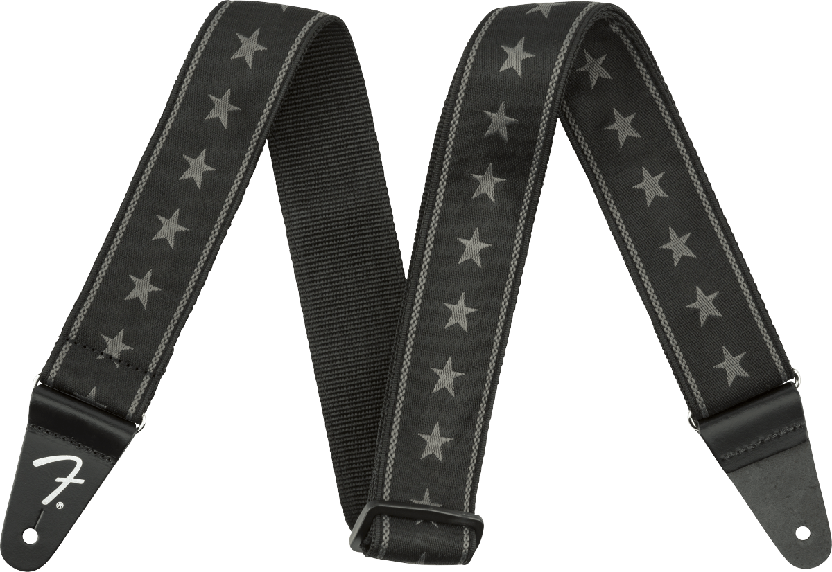 Fender® Nylon Stars and Stripes Strap, Black/Grey by FMIC