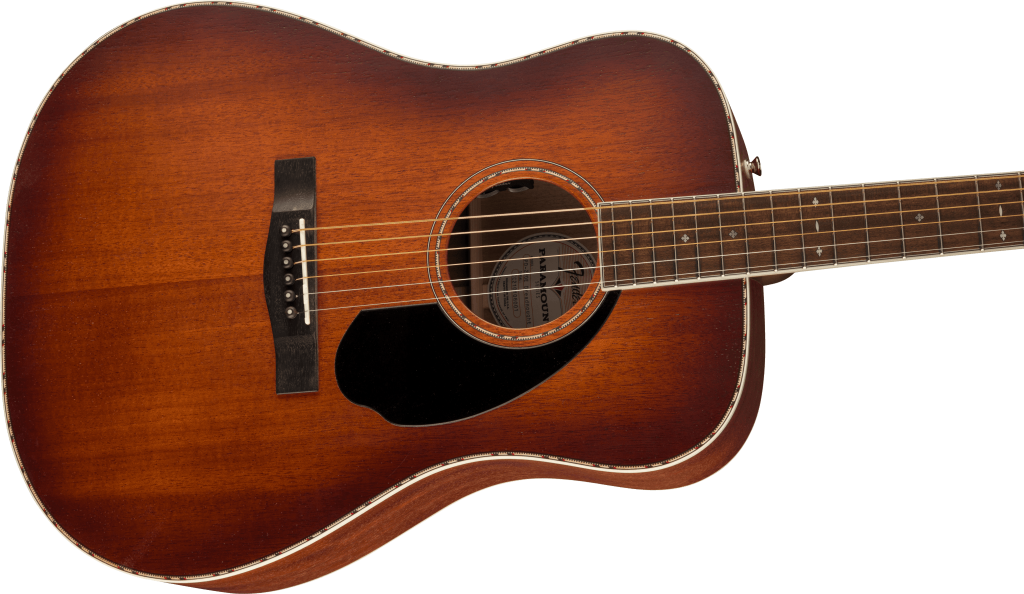 Fender PD - 220E Dreadnought, All Mahogany, Ovangkol Fingerboard, Aged Cognac Burst by FMIC