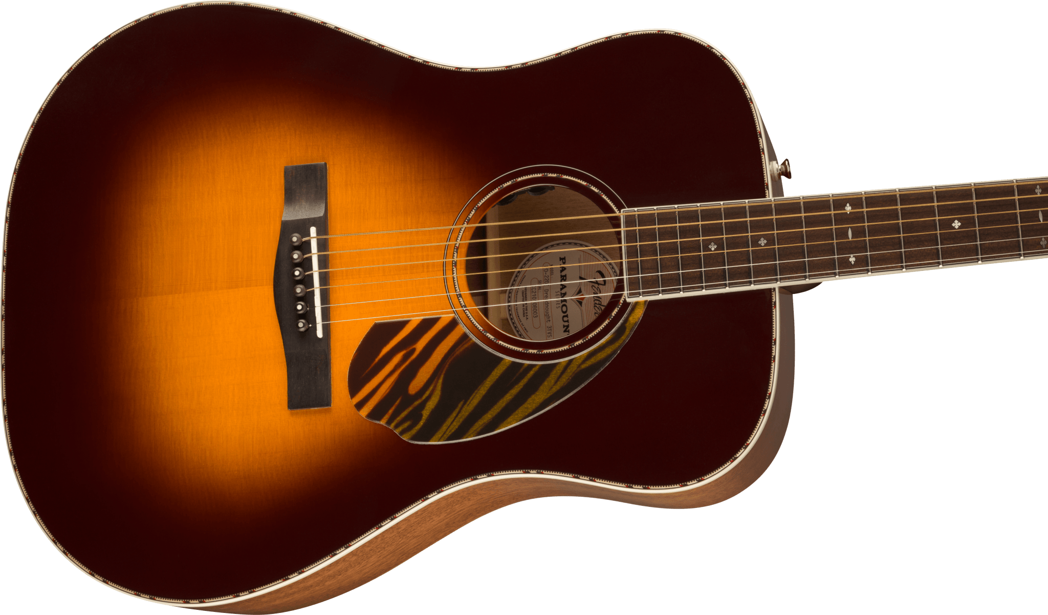 Fender PD - 220E Dreadnought, Ovangkol Fingerboard, 3 - Color Vintage Sunburst by FMIC