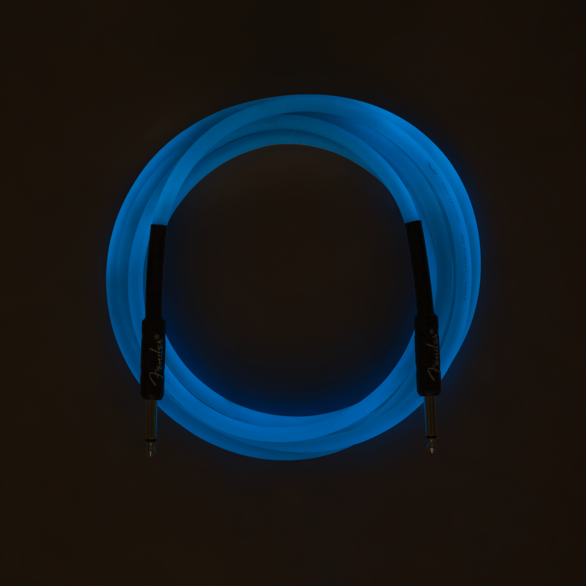 Fender Professional Glow in the Dark Cable, Blue, 18.6' by FMIC