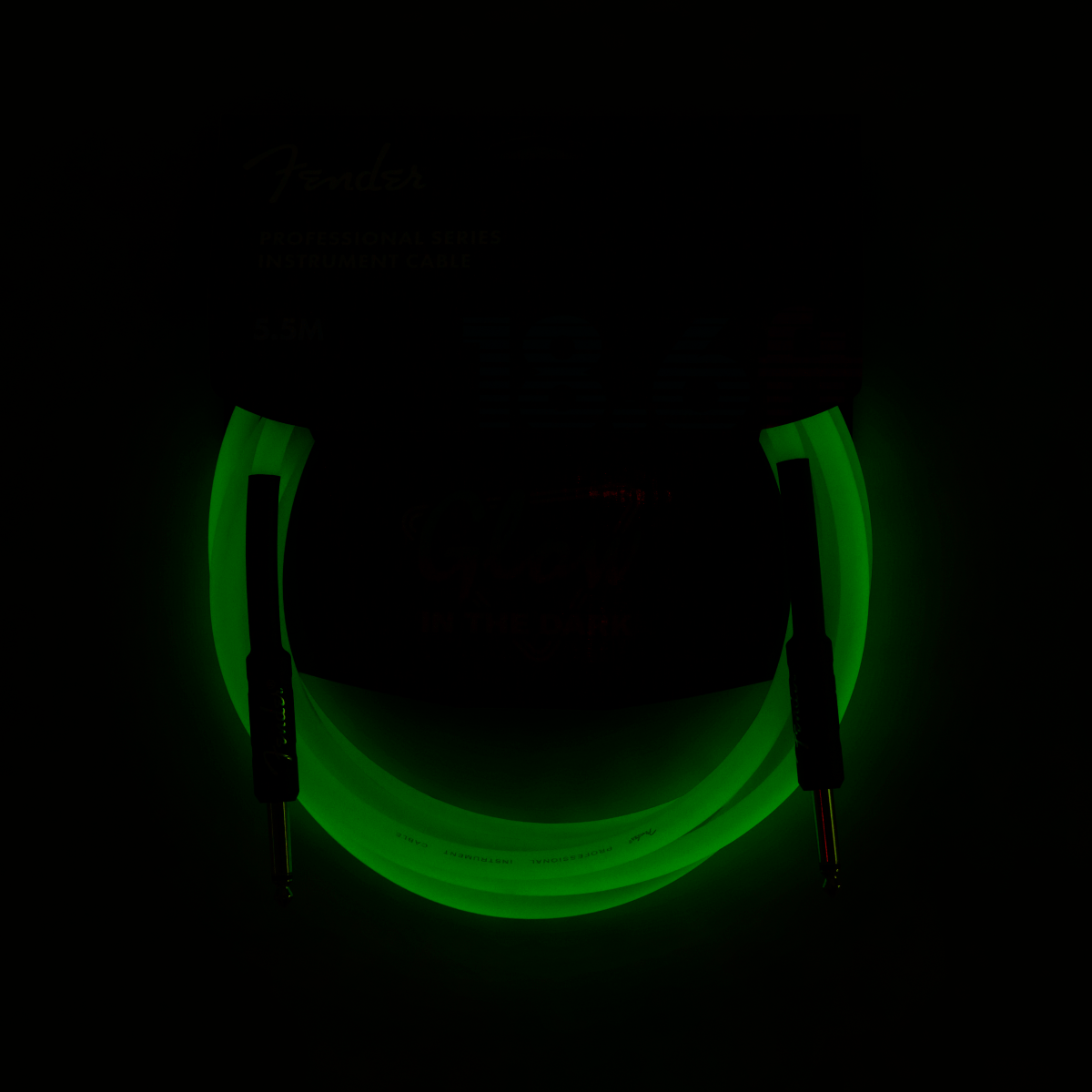Fender Professional Glow in the Dark Cable, Green, 18.6' by FMIC