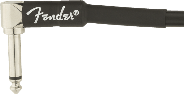 Fender Professional Series Instrument Cable 2 - Pack, Angle/Angle, 6", Black by FMIC