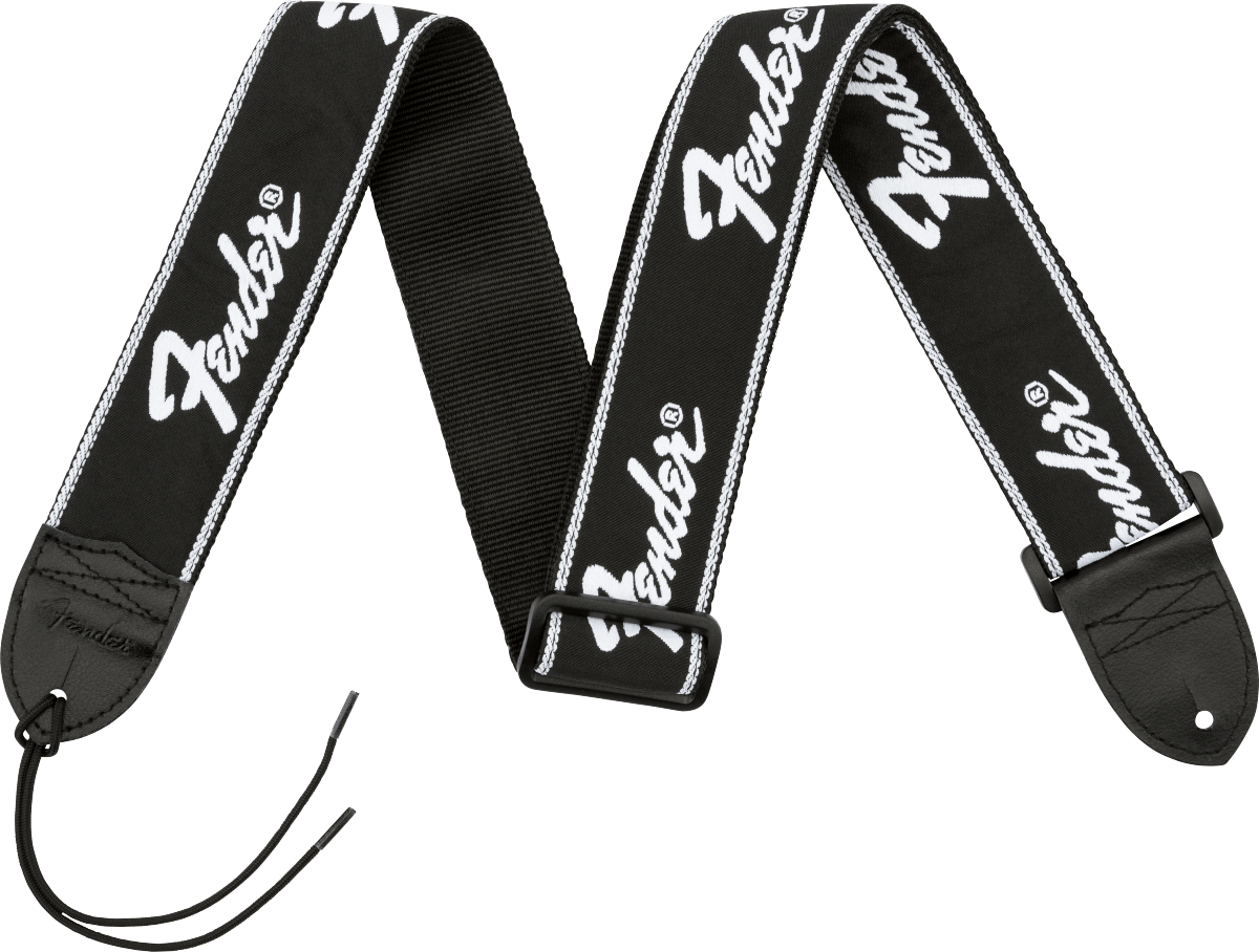 Fender® Running Logo Strap, Black by FMIC