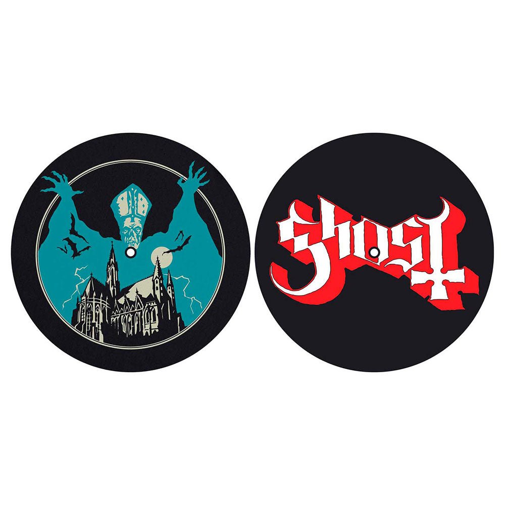 GHOST TURNTABLE SLIPMAT SET: OPUS EPONYMOUS/LOGO (RETAIL PACK) by Rock Off Trade