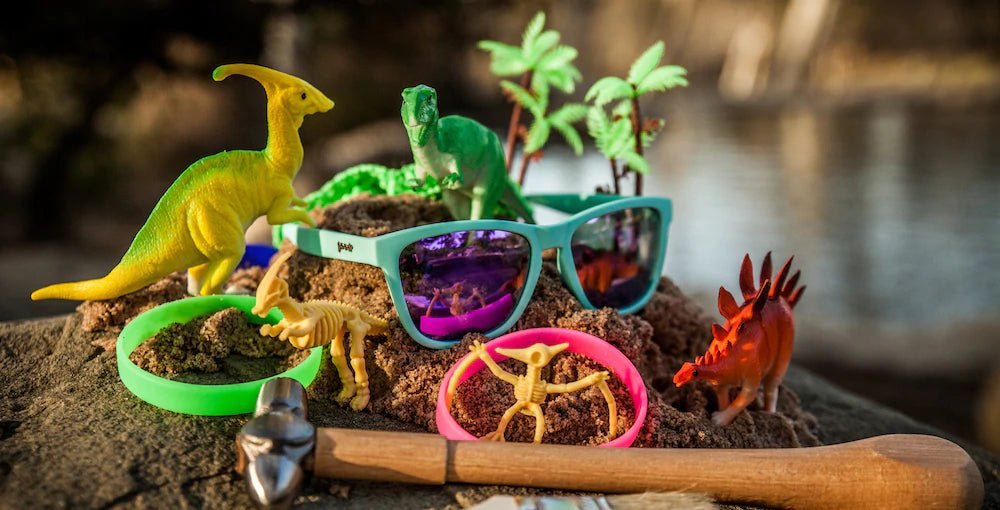 Goodr Sunglasses Electric Dinotopia Carnival by Goodr