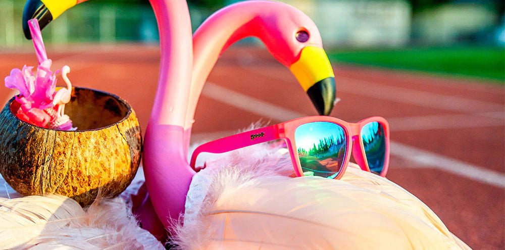 Goodr Sunglasses Flamingos on a Booze Cruise by Goodr